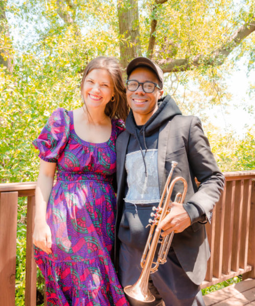 All smiles with 5 Under 40 young leader Vinson Muhammad who rocked our souls with his live beats and raps from The Web Clubhouse deck, overlooking Washington Park.