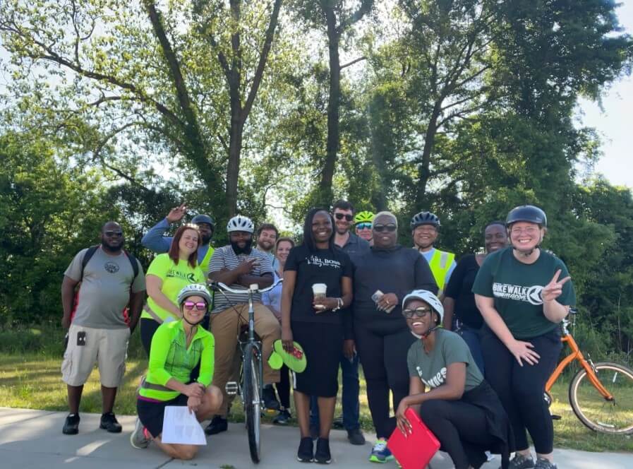 Macon’s Reimagining the Civic Commons team surveying the Ocmulgee Heritage Trail.