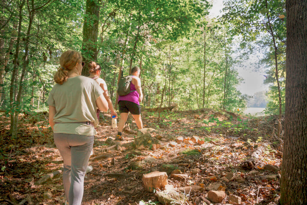 Pam Pinkston of Southern Queer Folk Hikes leads a trek at Selma Irwin Nature Trail