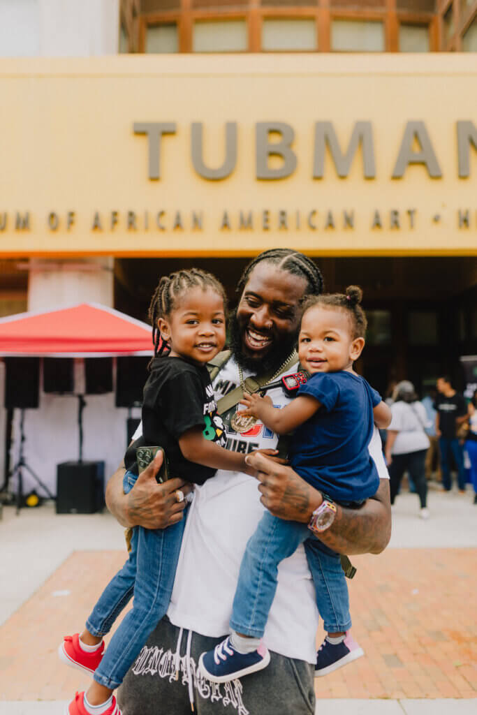 MBC board member Brandon Harris and his children celebrating Juneteenth 2023.